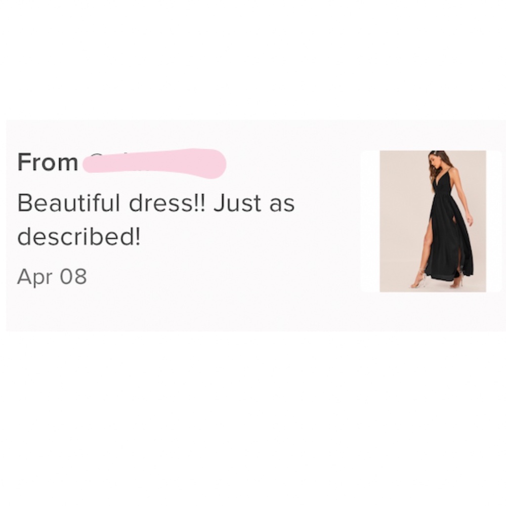 Deep V Backless High Leg Slit Maxi Dress in Black - Picture 8 of 9